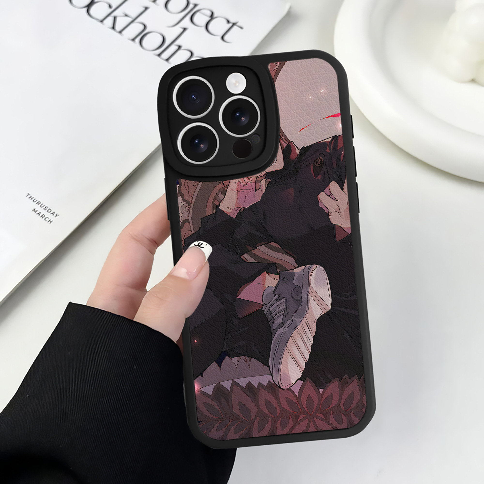 （画像用） 呪術廻戦 Jujutsu Kaisen 【iPhone 16シリーズ対応】シリコンスマホケース（レザー調） 材質：シリコン